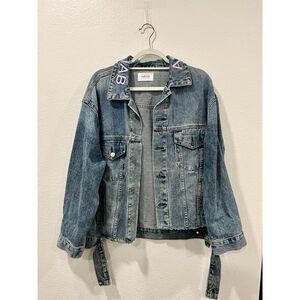Oversized denim jean jacket